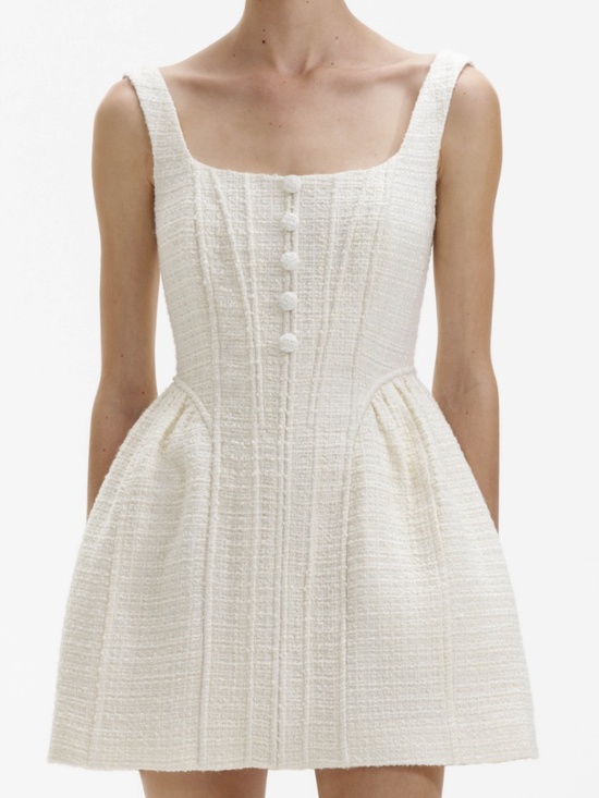 Self-Portrait Dresses & Skirts - SELF PORTRAIT NWOT Tweed Cream Dress Size 0